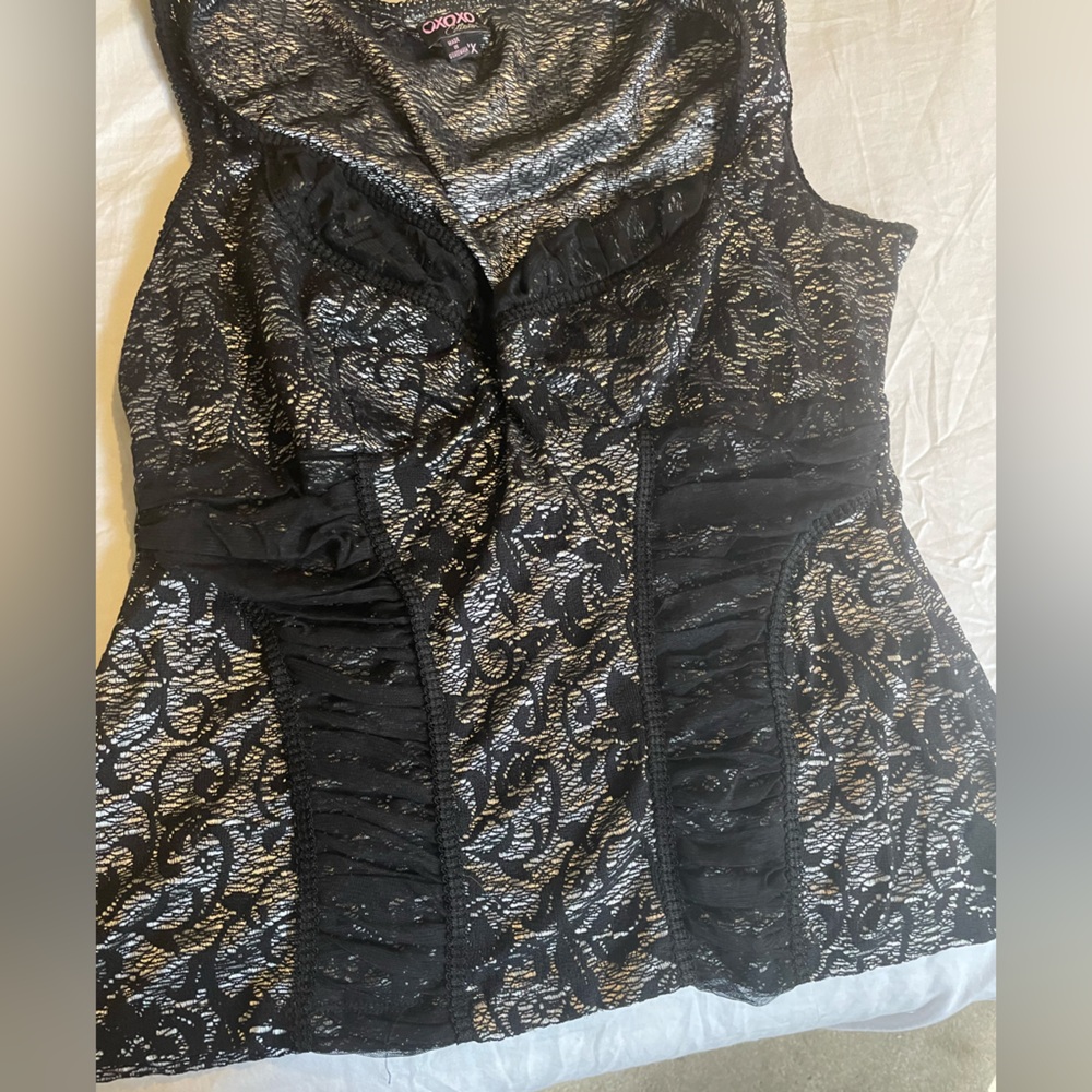 XOXO Black Lace Tank Top